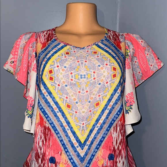 GB Colorful Patterned Blouse - Size XS - Picture 2 of 6
